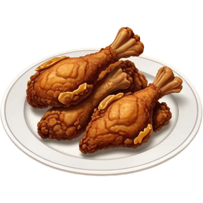fried chickens legs on the plate emoji