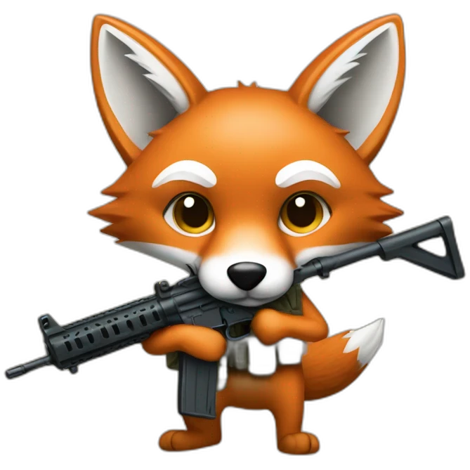 fox with m16 emoji