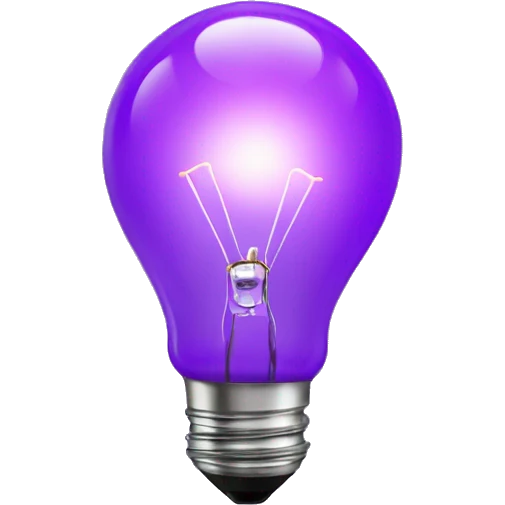 purple bulb glowing emoji