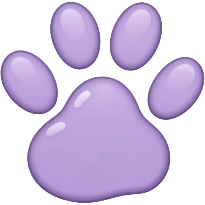 a pastel purple pawprint emoji