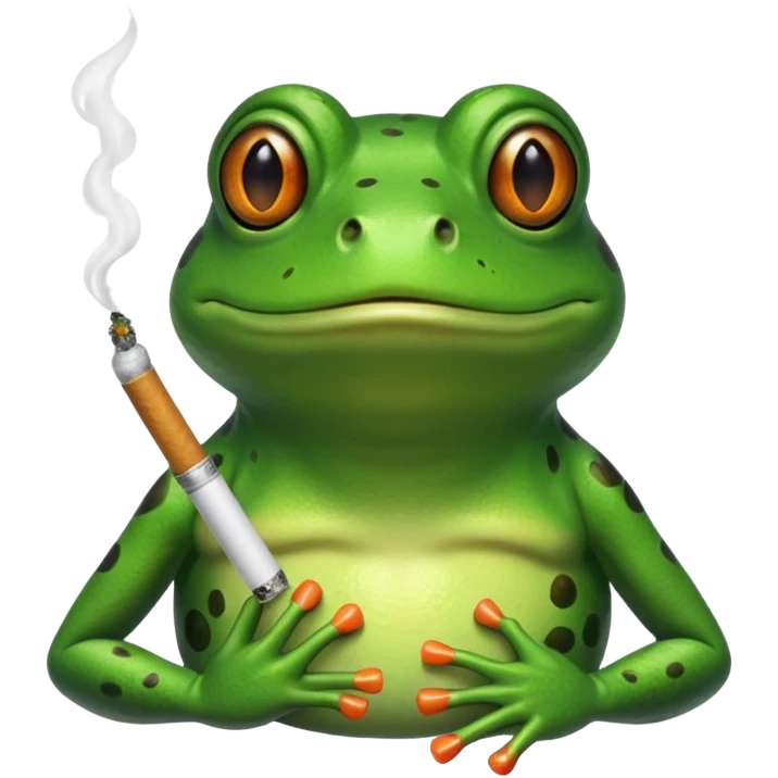 Frog smoking  emoji