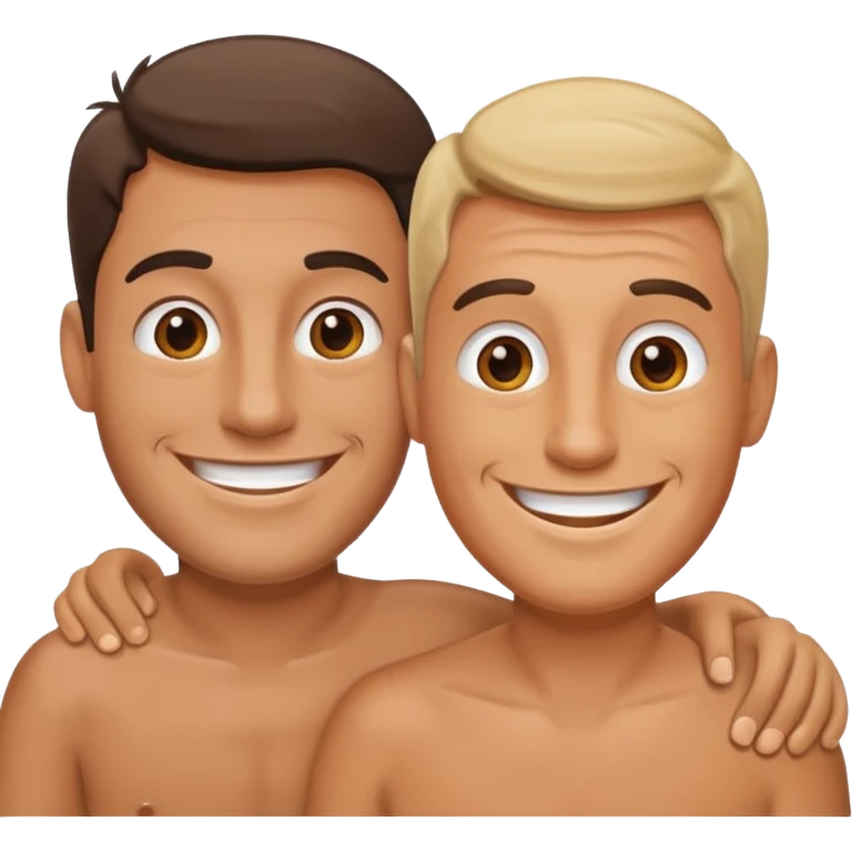 happy man and his friend emoji