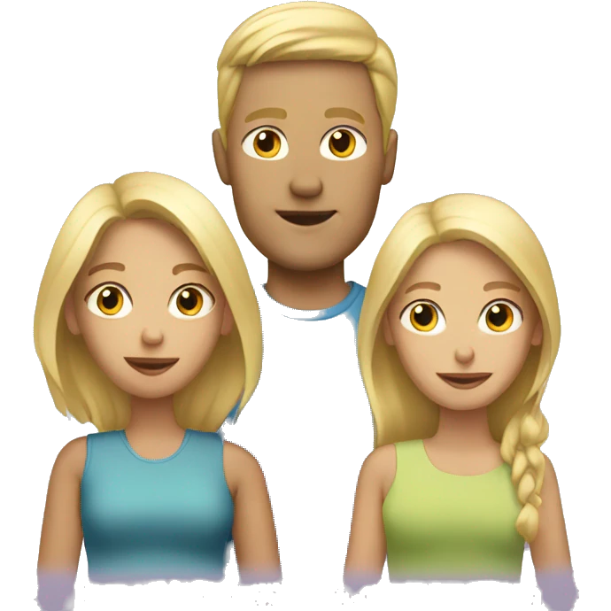 Blond family emoji