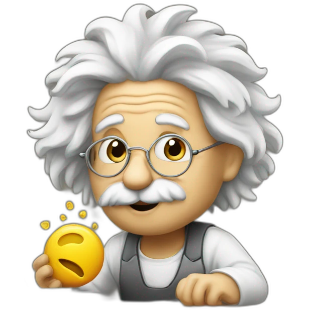 Einstein at work emoji