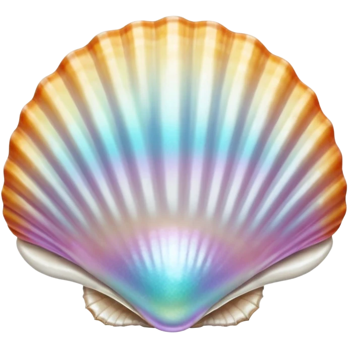 Shimmering pearl inside a glossy seashell emoji