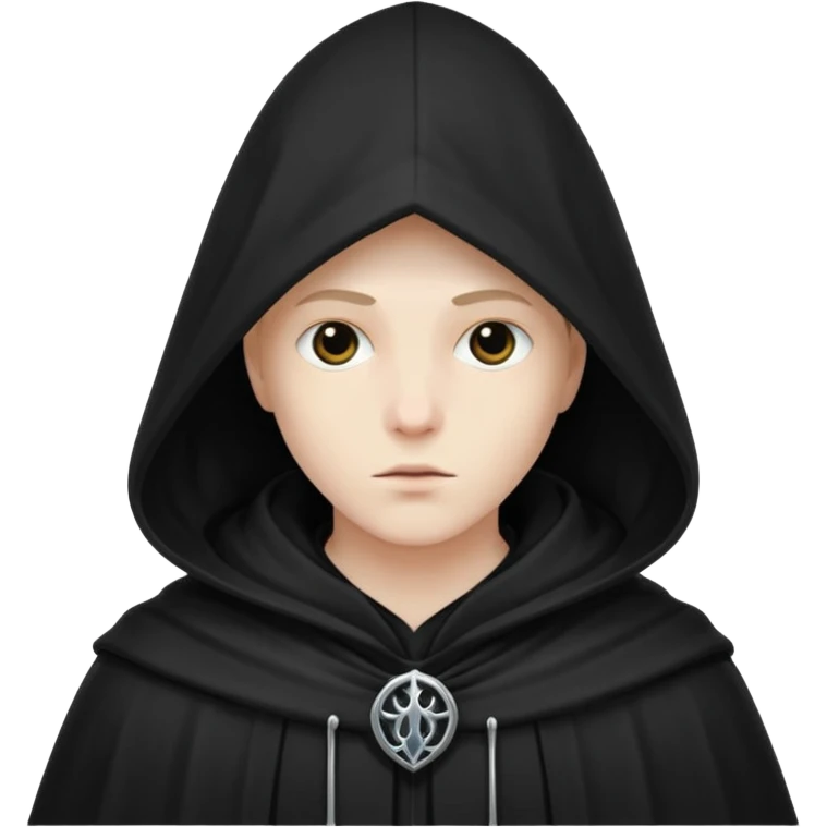 mysterious hooded emoji
