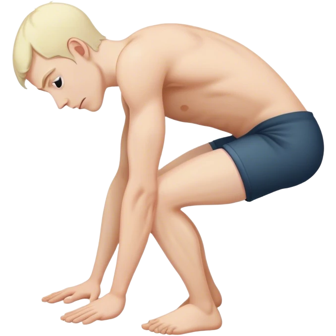 White lad bending over emoji