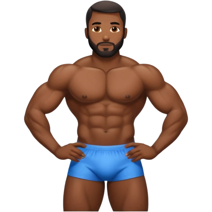 Giant big booty black oily man  emoji