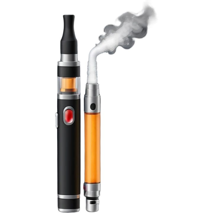 black simple classic Electronic cigarette emoji