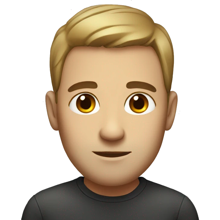 Calm portrait of male emoji