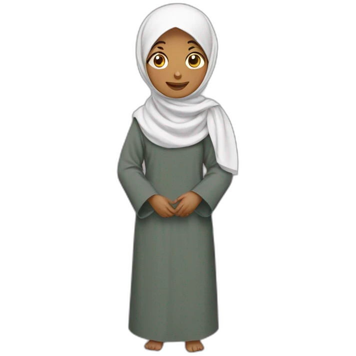 Qamis et hijab Câlin emoji