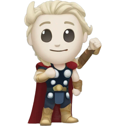 Could you please create an emoji that shows Thor raising his hand and moving it from side to side in a friendly greeting motion emoji