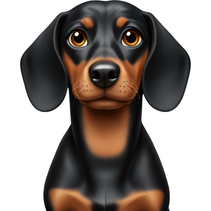 black weiner dog emoji