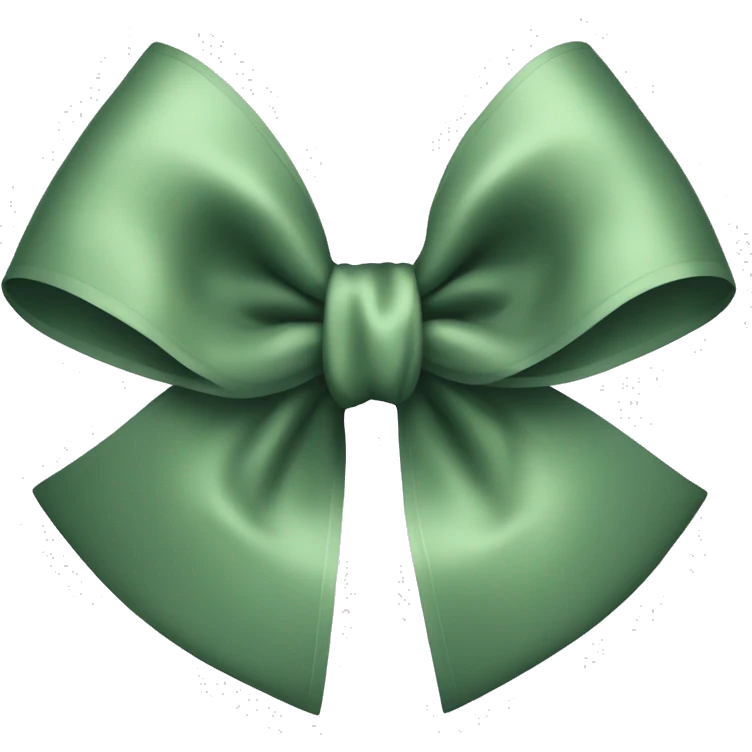 Sage green bow emoji