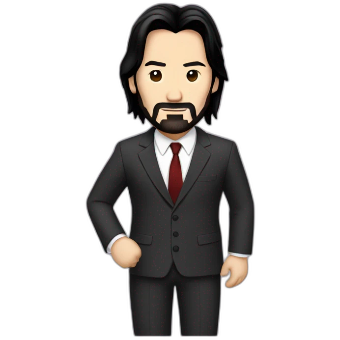 Keanu Reeves wearing a suit emoji