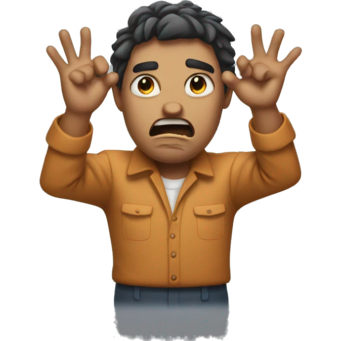 Angrily explaining with hands emoji