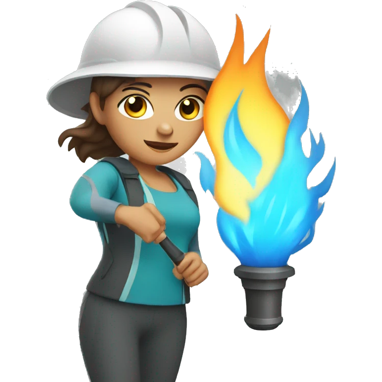 Woman with torch emoji