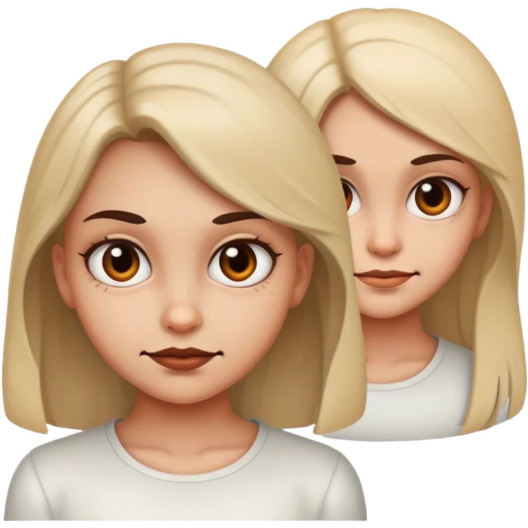 creepy side smirk on a girl emoji