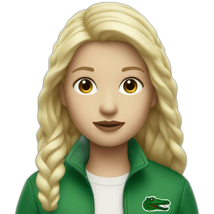 Blond girl with lacoste jacket emoji