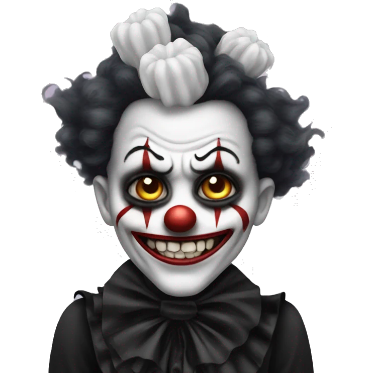 Goth tooth clown emoji