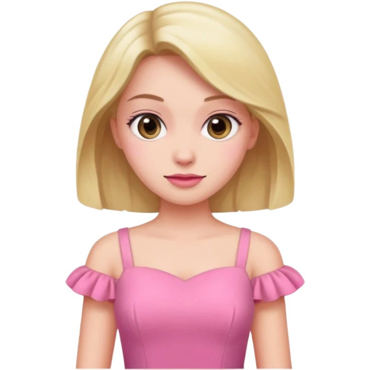 woman with pink dress emoji