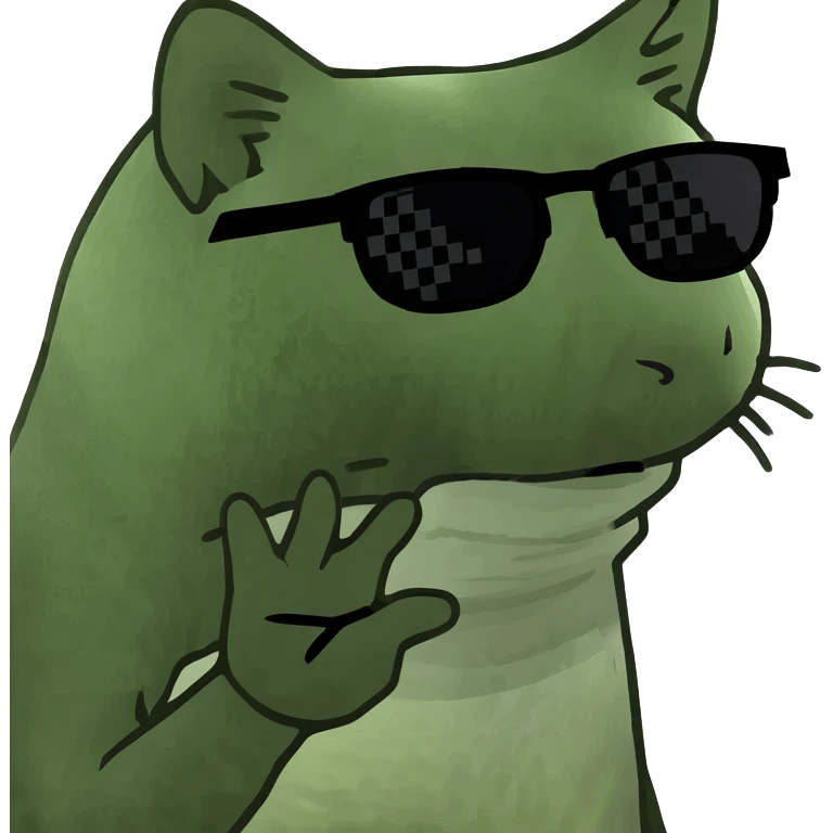 Cat with sunglasses emoji