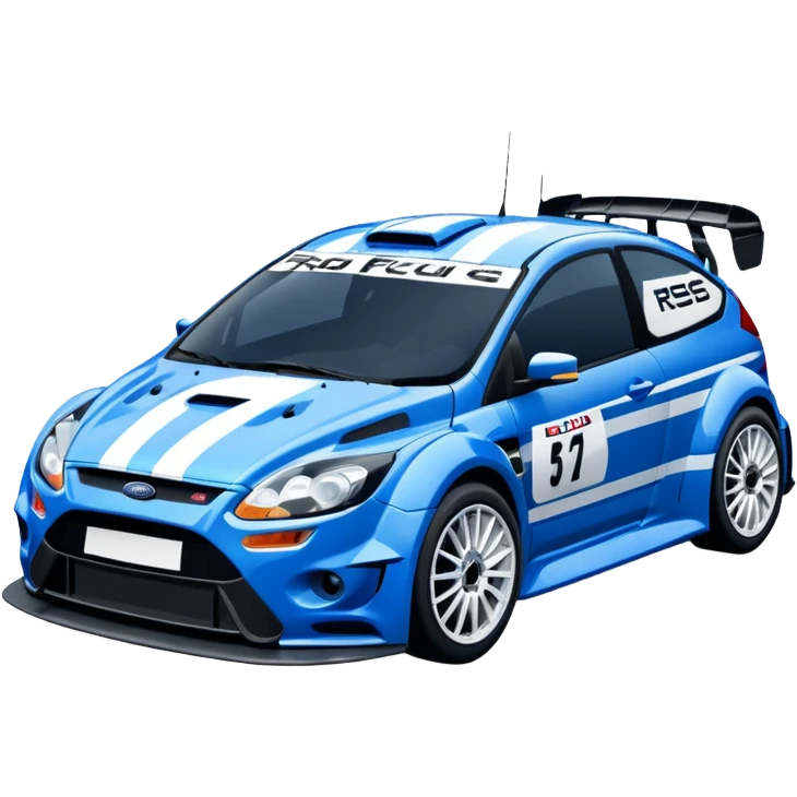 Ford Focus RS WRC best view with some cool grafics emoji