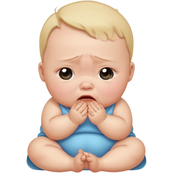 crying baby sittinh emoji