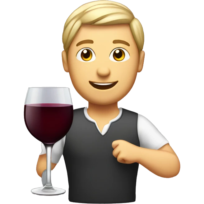 Glass of Cabernet Sauvignon with bottle emoji