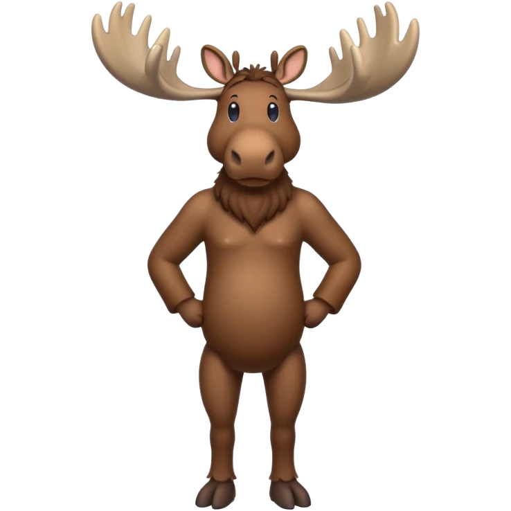 Full body moose emoji