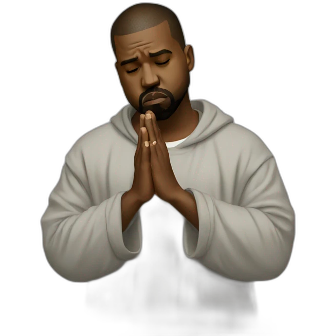 kanye praying emoji