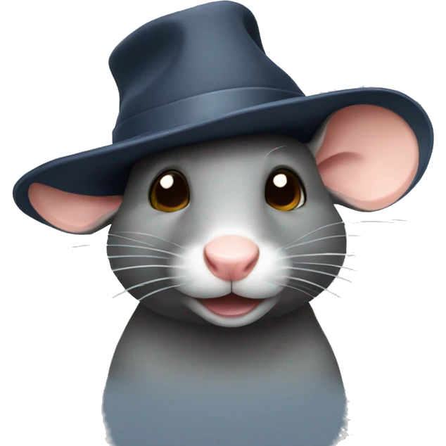 Rat with hat emoji