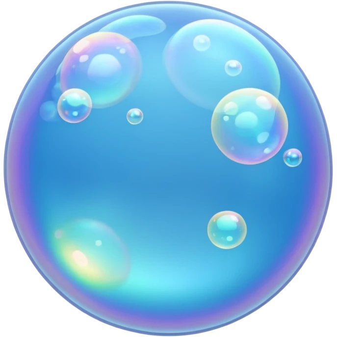 Light blue soap bubbles emoji