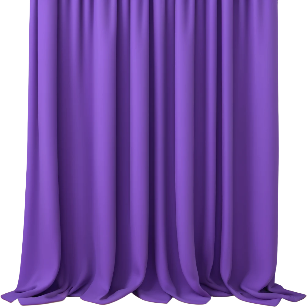 A purple curtain hanging down, made of soft fabric, slightly wrinkled or flowing emoji