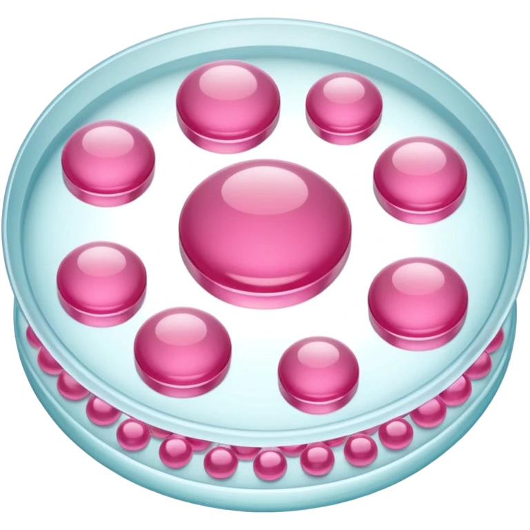 placa de petry com bolinhas rosas pequenas emoji