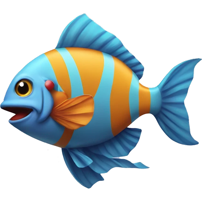 A fish dressed as a clown  emoji