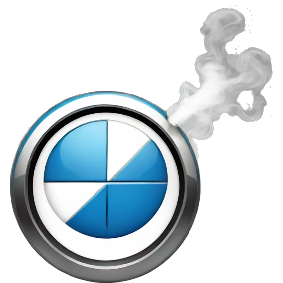 Bmw logo smoking emoji