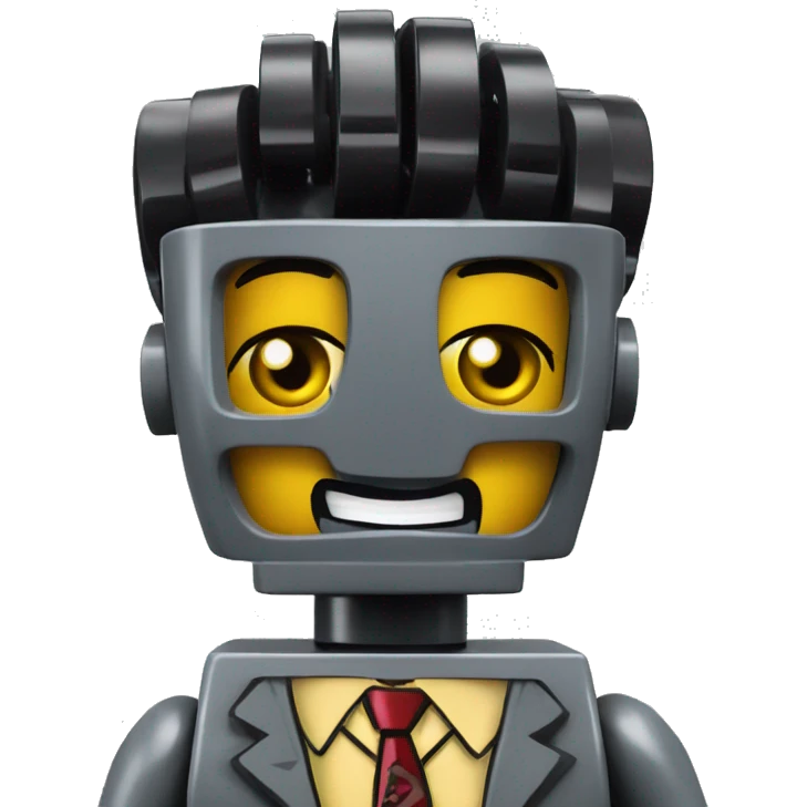 Micromanaging robot from the Lego movie emoji