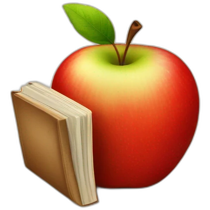 apple on a book emoji