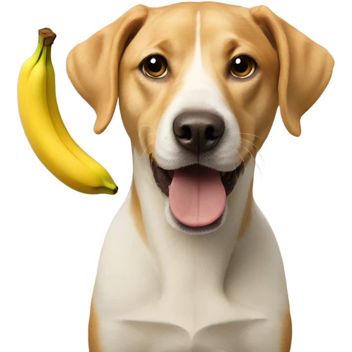 Dog eat banana emoji
