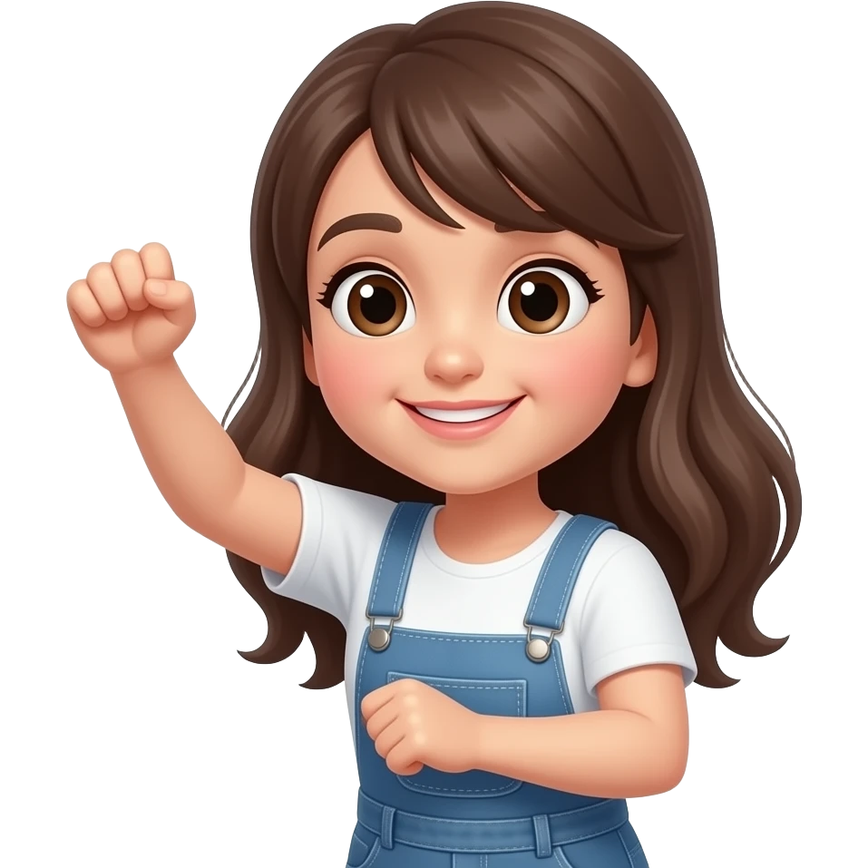 Girl rotating her arms emoji