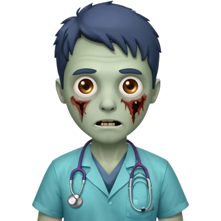 Zombie doctor with stethoscope emoji