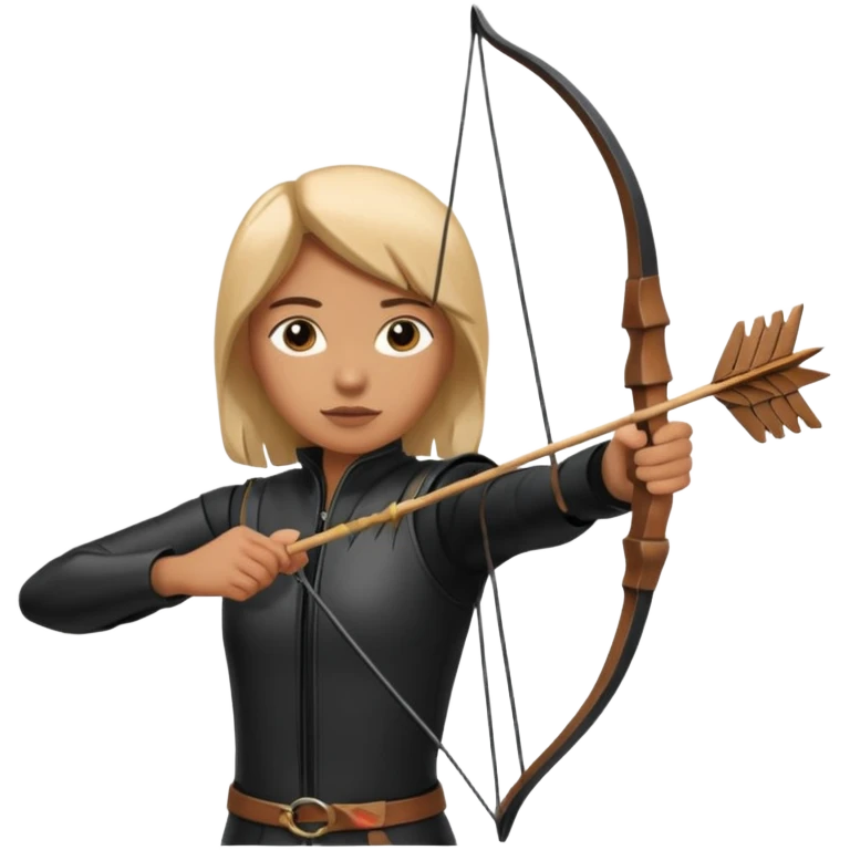 The classic hunter image with bow and arrow emoji
