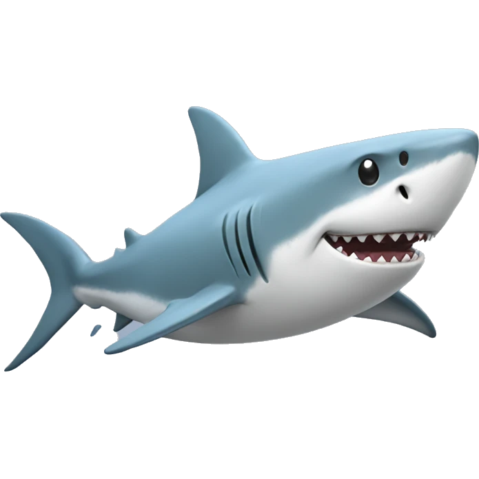 Shark riding a cloud emoji