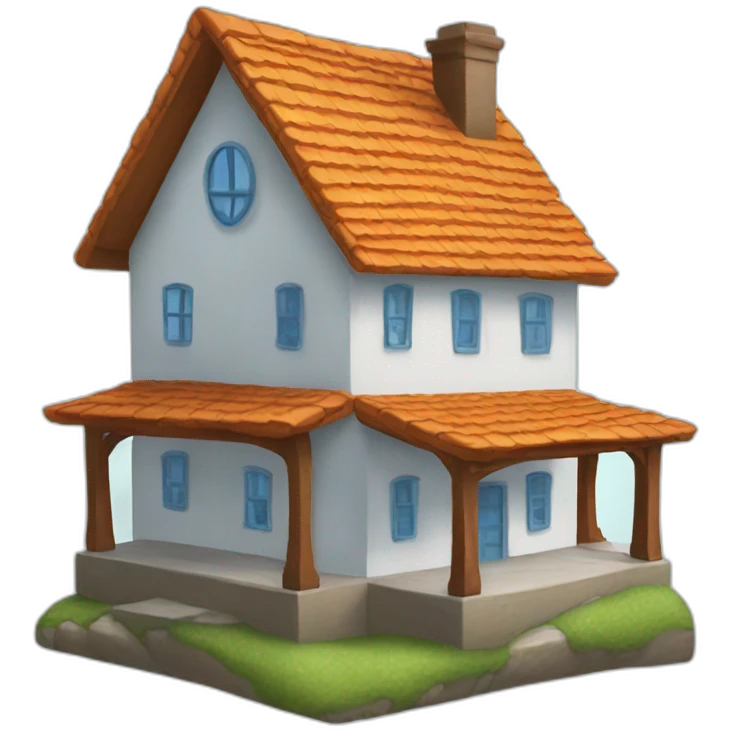 house but the emoji should be placed within a generated image of heaven emoji