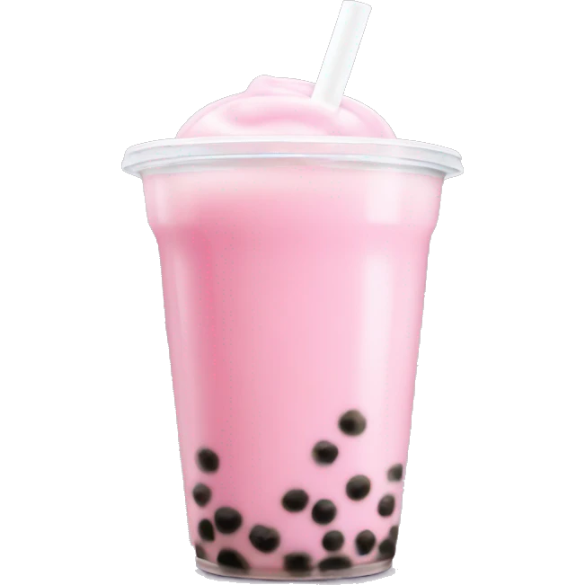 Bubble tea pink milk emoji