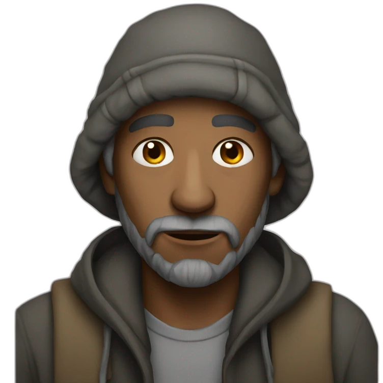 homeless man emoji