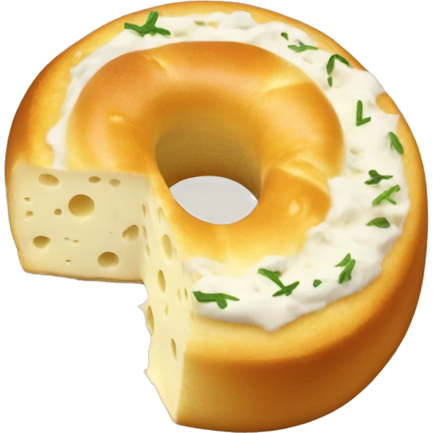 Bagle fromage à la crème emoji