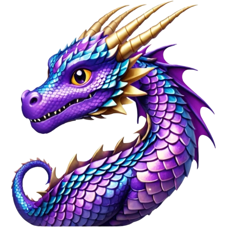 glitter purple dragon emoji
