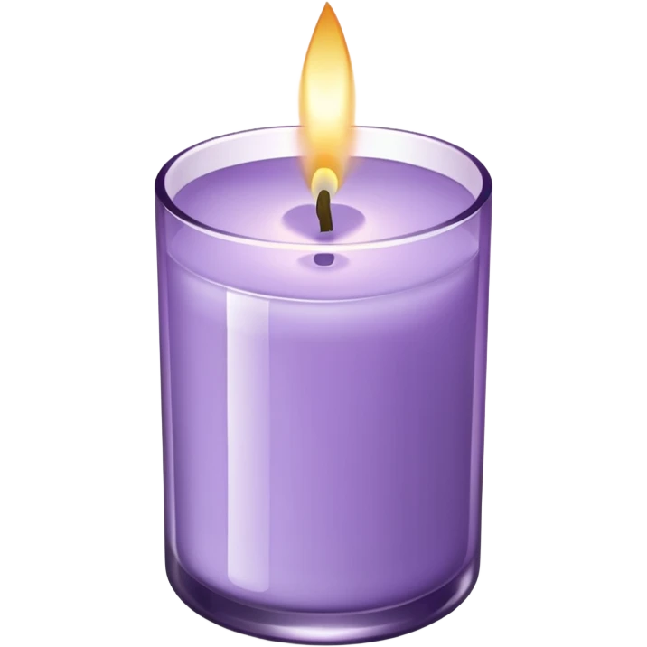 Soft purple glass candle labelled ‘Dior’ emoji
